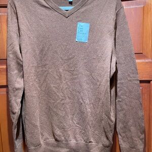 Croft & Barrow Men's Brown V-Neck Sweater